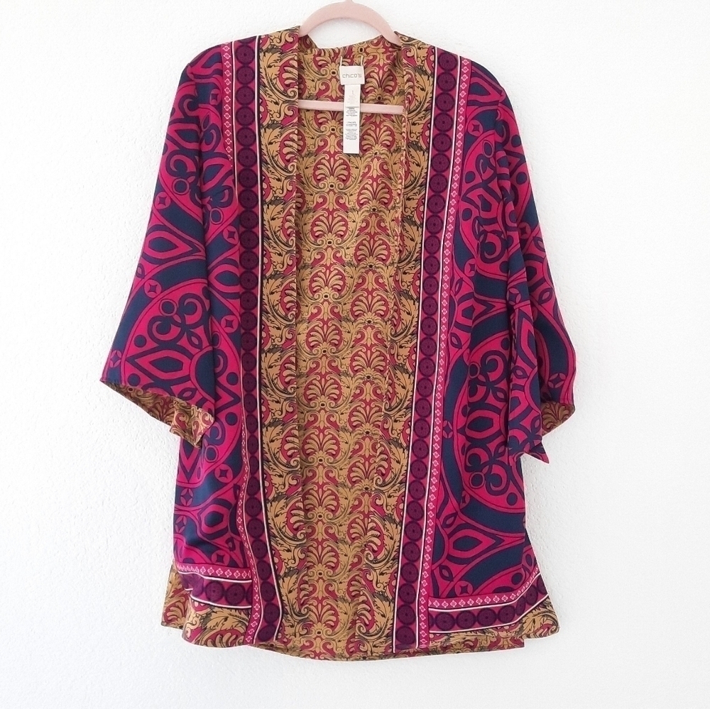 Chico's Boho Reversible Kimono 1 - Picture 3 of 9